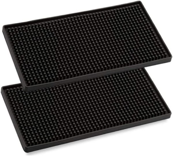 Premium Bar Mat 18x12 inches - Durable, Non-Toxic Bar Mats for Countertop - Easy to Clean Coffee Bar Mat - Spill Protector Dish Drying Mat - Image 2