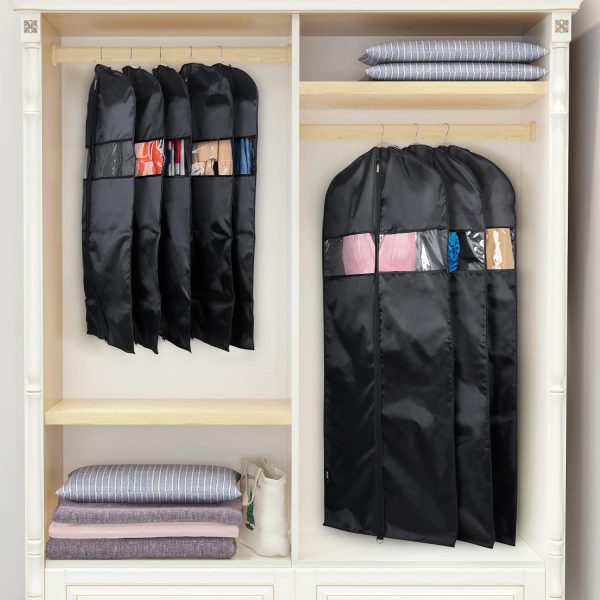 Univivi Garment Bags for Dresses, Clothes Covers Protector Bags 60", Waterproof Dust Proof Garment Covers Bags Moth Proof Dress Cover Bag, Wedding Dress Bag, Suit Bags for Travel and Storage - 3 Pack - Image 3