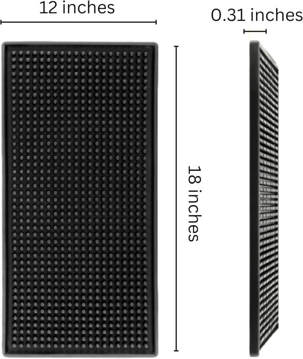 Premium Bar Mat 18x12 inches - Durable, Non-Toxic Bar Mats for Countertop - Easy to Clean Coffee Bar Mat - Spill Protector Dish Drying Mat - Image 4